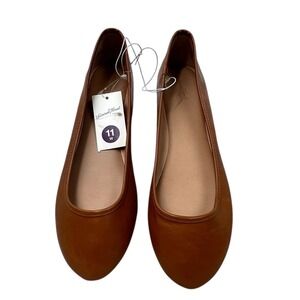 Urban Thread Womens Flats Size 11W Light Brown/Tan Round Toe